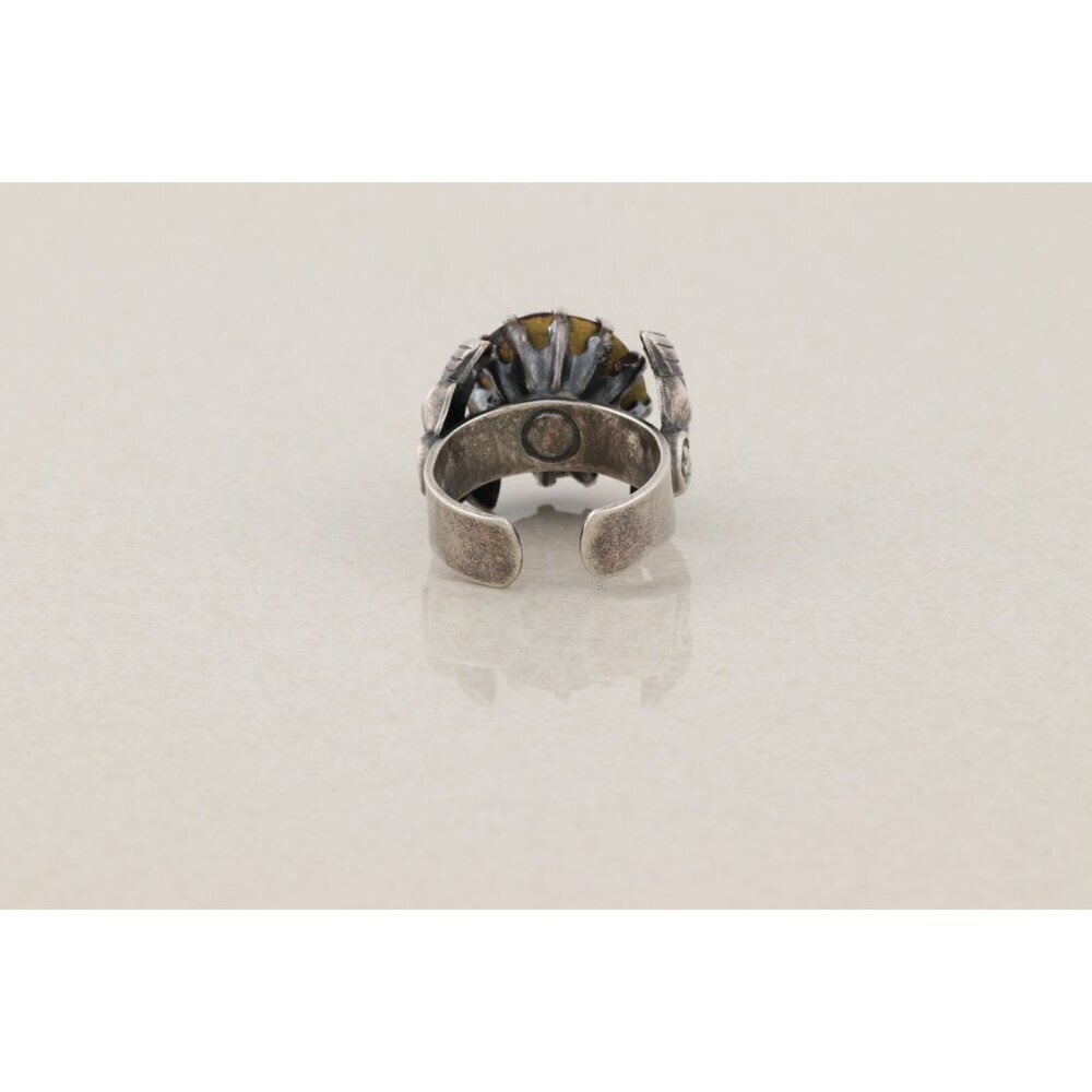 Sterling Silver Vintage Purple Cubic Zirconia Bow on Sides Ring Size 7 1/2 Adjus - Picture 8 of 9